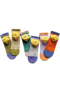 Clearance Kapital 60 Yarns IVY RAINBOWY HAPPY Heel Ankle Socks - 6 Colors