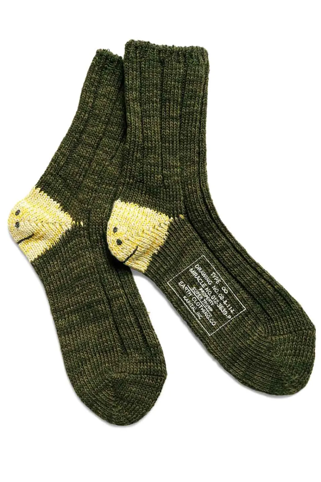 New Kapital 56 Yarns MA-1 HEEL SMILIE Socks