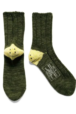 New Kapital 56 Yarns MA-1 HEEL SMILIE Socks