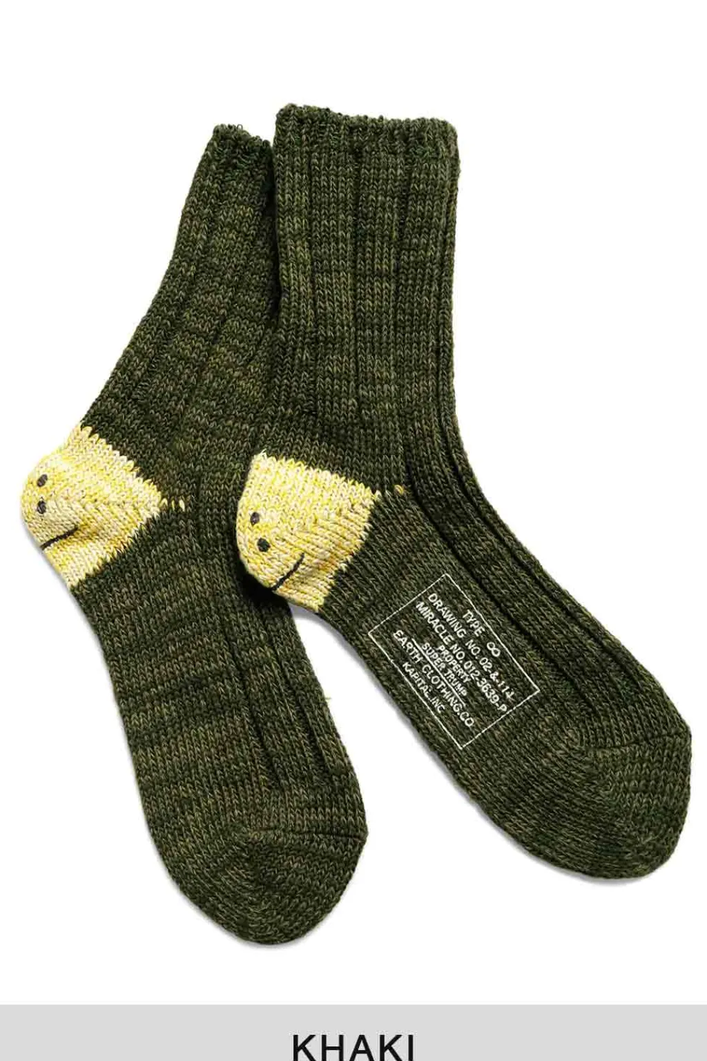 New Kapital 56 Yarns MA-1 HEEL SMILIE Socks