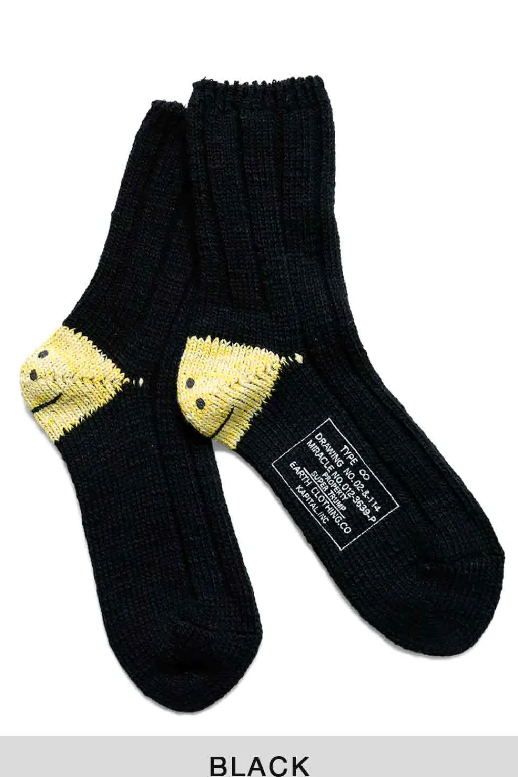New Kapital 56 Yarns MA-1 HEEL SMILIE Socks