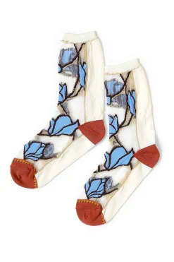 Sale Kapital 200 Yarns MAGNOIA See-Through Socks in 4 Color Chioces