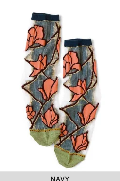 Sale Kapital 200 Yarns MAGNOIA See-Through Socks in 4 Color Chioces