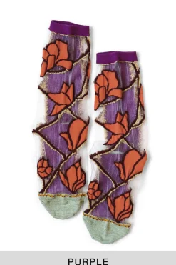 Sale Kapital 200 Yarns MAGNOIA See-Through Socks in 4 Color Chioces