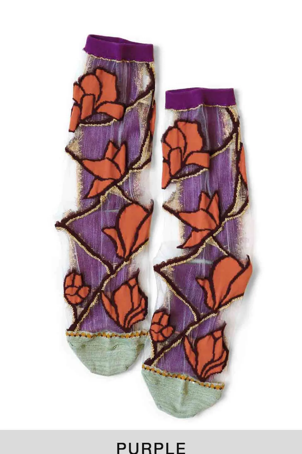 Sale Kapital 200 Yarns MAGNOIA See-Through Socks in 4 Color Chioces