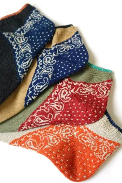 Clearance Kapital 96 Yarns Paisley Bandana Heel Ankle Socks - 4 Colors