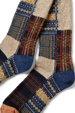 New Kapital 84 Yarns Patchwork Tweed Fairisle Socks - 3 Colors