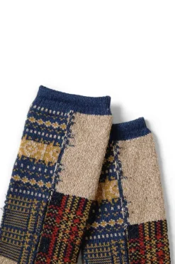 New Kapital 84 Yarns Patchwork Tweed Fairisle Socks - 3 Colors