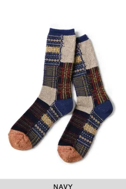New Kapital 84 Yarns Patchwork Tweed Fairisle Socks - 3 Colors