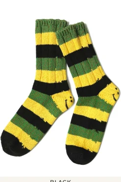 Online Kapital 56 Yarns RASTA RAINBOWY HAPPY HEEL Socks - 2 Colour Choices