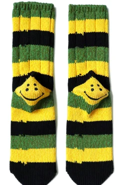 Online Kapital 56 Yarns RASTA RAINBOWY HAPPY HEEL Socks - 2 Colour Choices