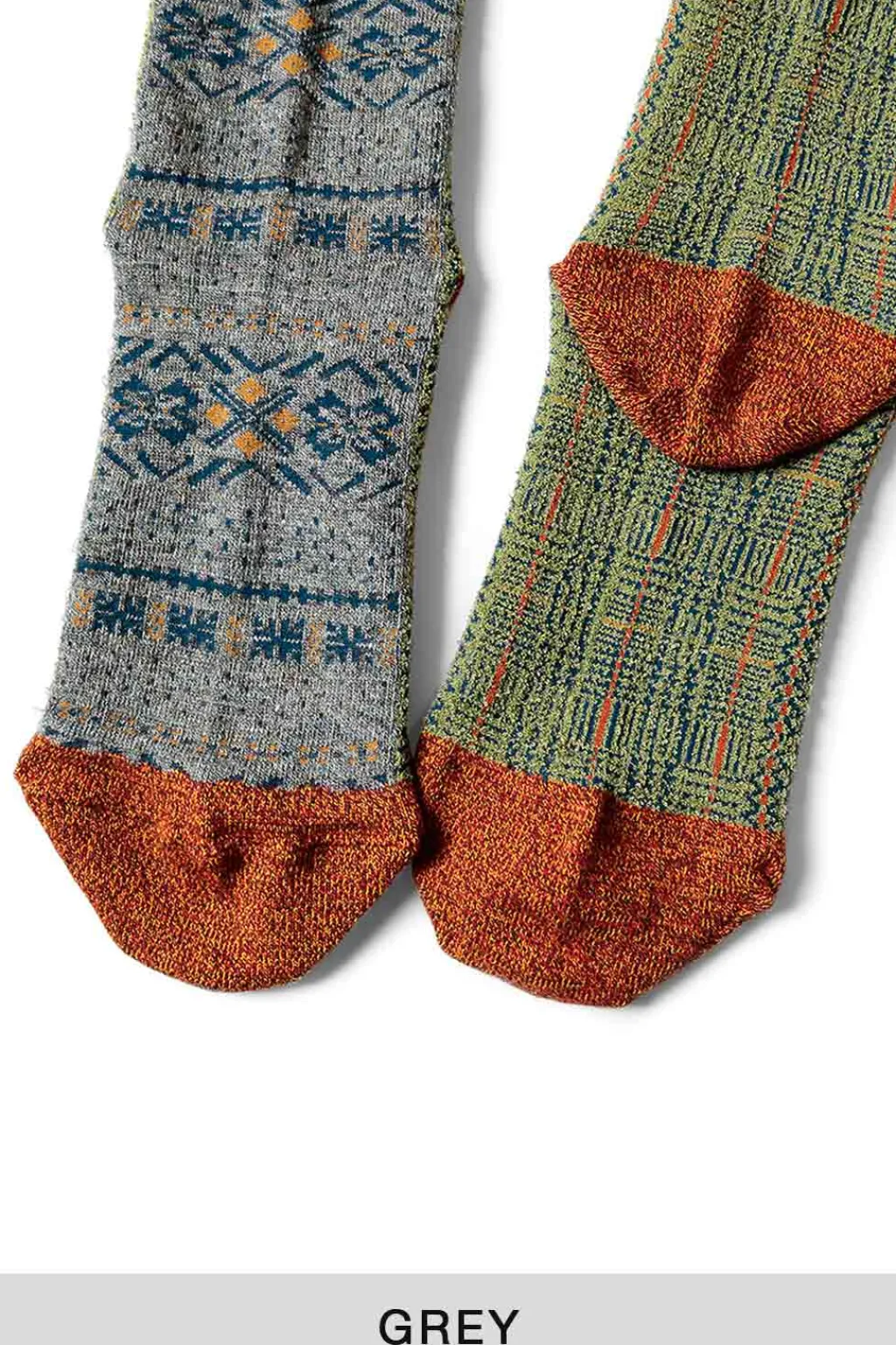 Discount Kapital 144 Yarns 2-Tones Fairisle Socks - 3 Color Choices