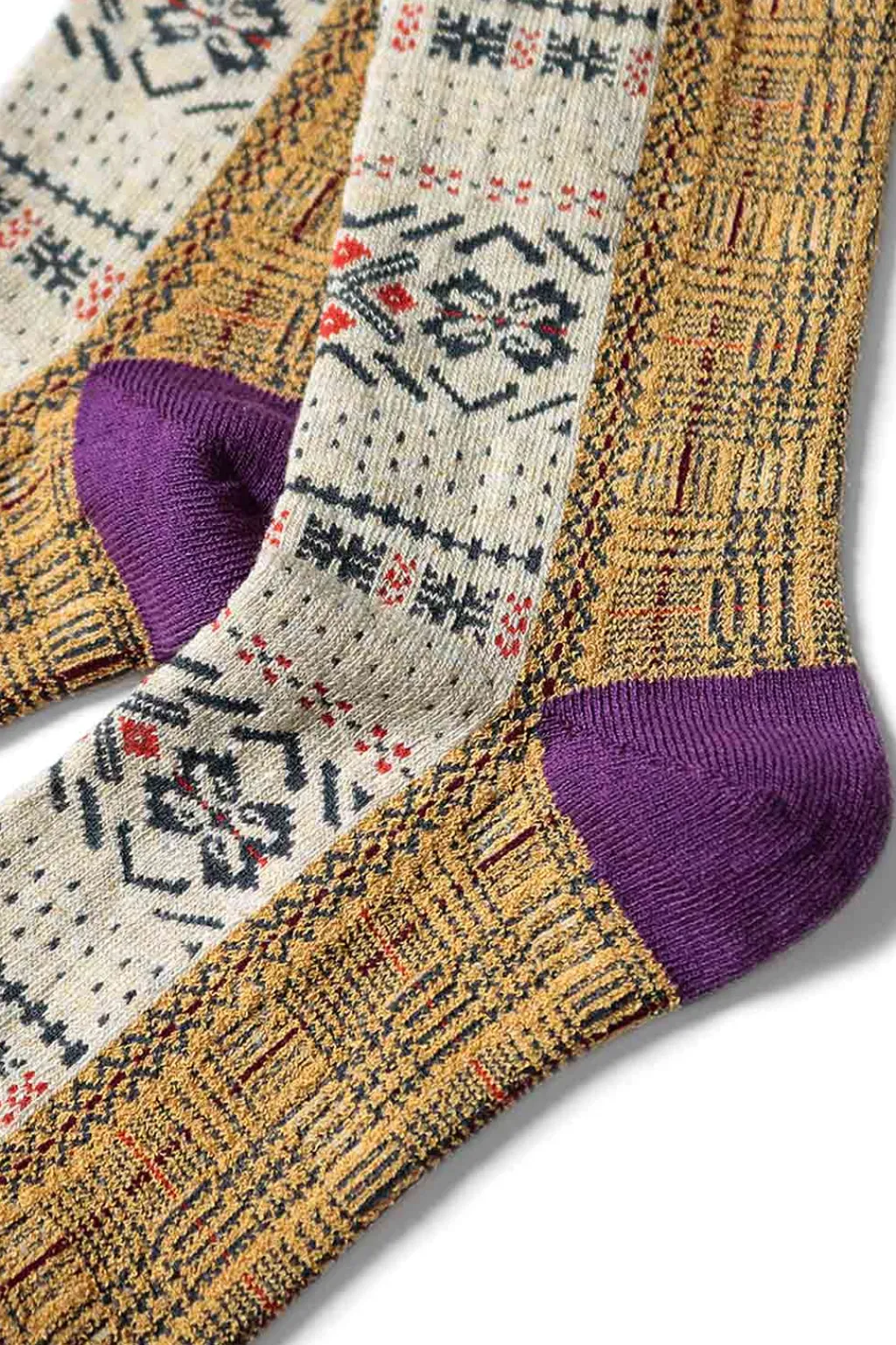 Discount Kapital 144 Yarns 2-Tones Fairisle Socks - 3 Color Choices