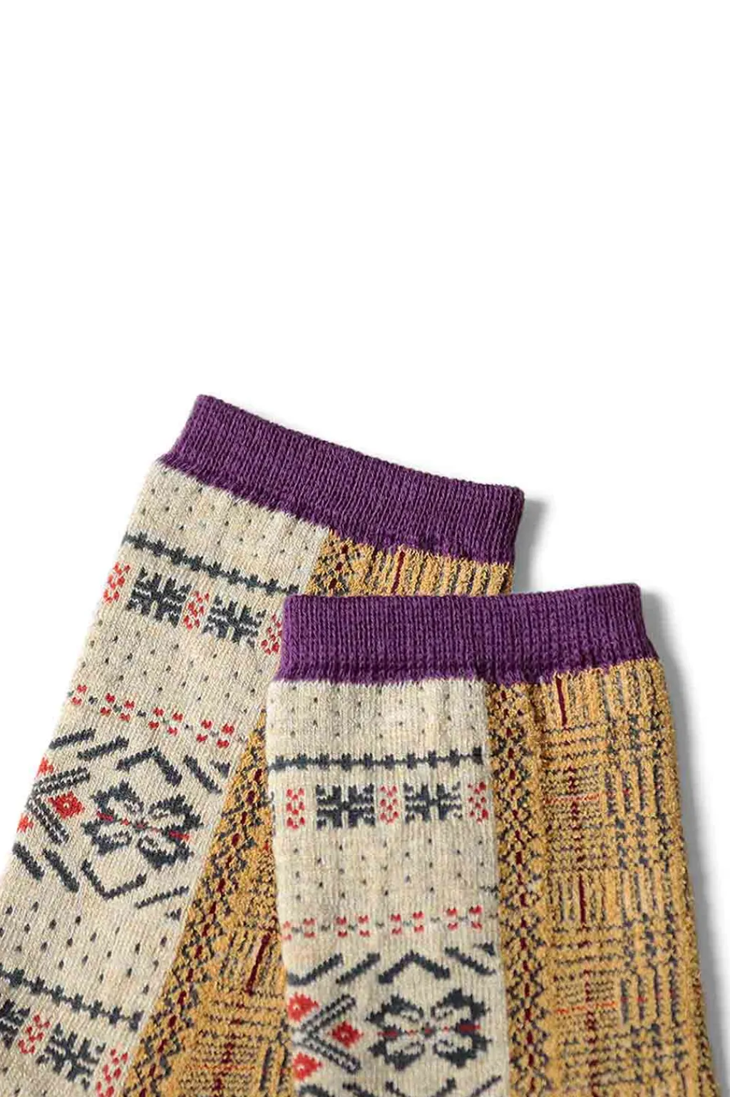Discount Kapital 144 Yarns 2-Tones Fairisle Socks - 3 Color Choices
