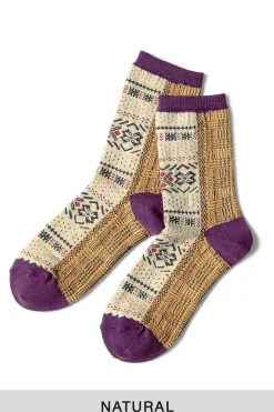 Discount Kapital 144 Yarns 2-Tones Fairisle Socks - 3 Color Choices