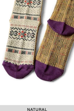 Discount Kapital 144 Yarns 2-Tones Fairisle Socks - 3 Color Choices