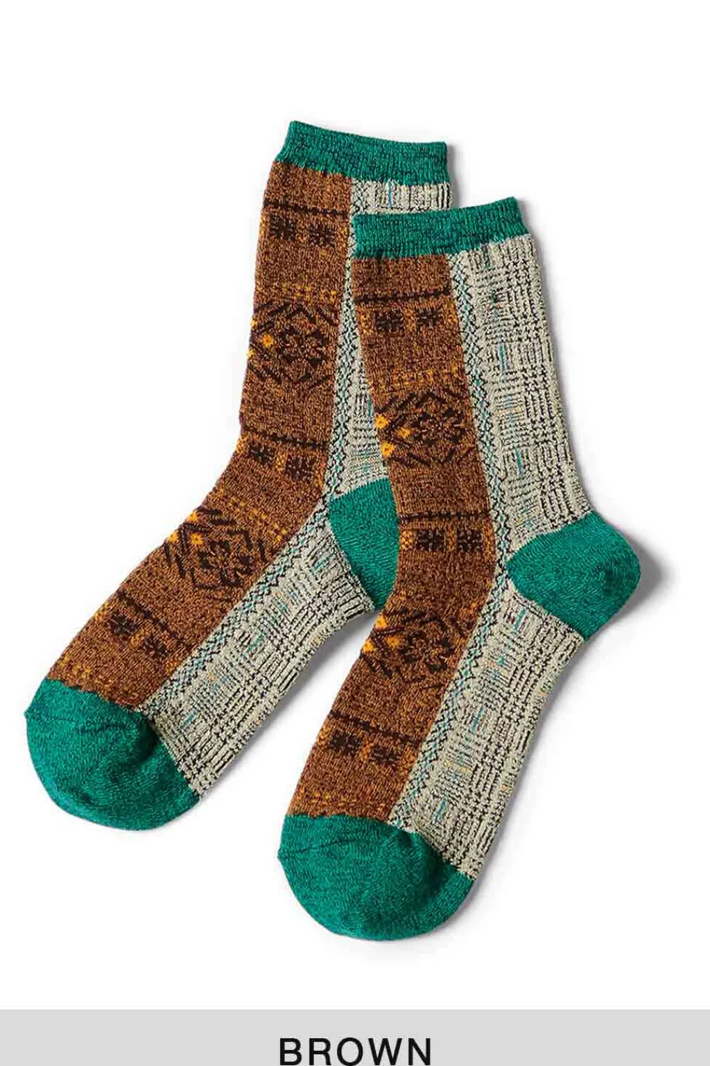 Discount Kapital 144 Yarns 2-Tones Fairisle Socks - 3 Color Choices