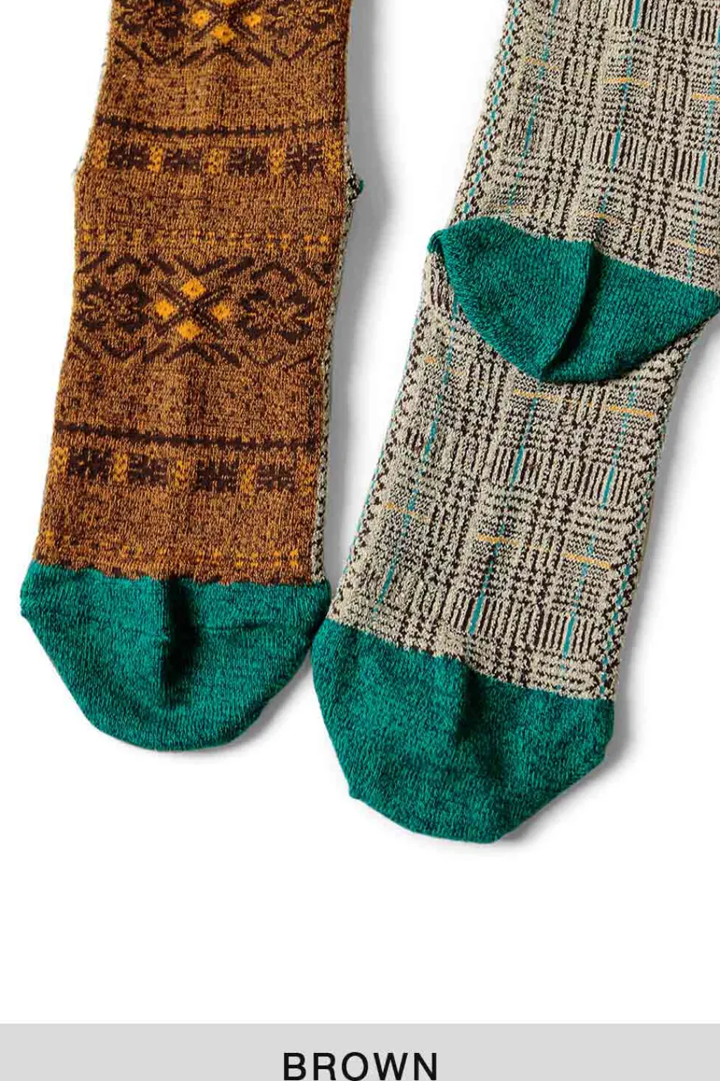 Discount Kapital 144 Yarns 2-Tones Fairisle Socks - 3 Color Choices