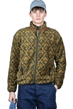 Fashion Kapital YOSEMITE Arabesque Fleece ZIP Blouson - Khaki