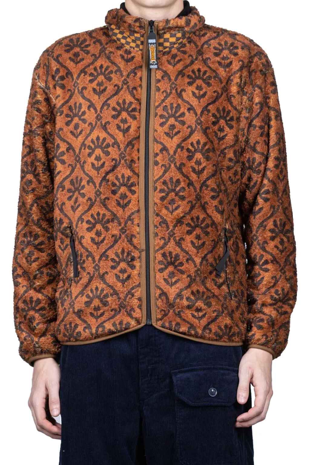 Fashion Kapital YOSEMITE Arabesque Fleece ZIP Blouson - Brown