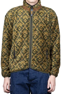 Fashion Kapital YOSEMITE Arabesque Fleece ZIP Blouson - Khaki