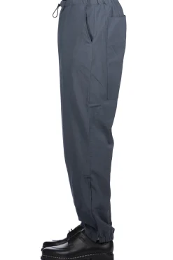 Fashion Still by Hand Zipped Hem Nylon Pants - Blue Grey