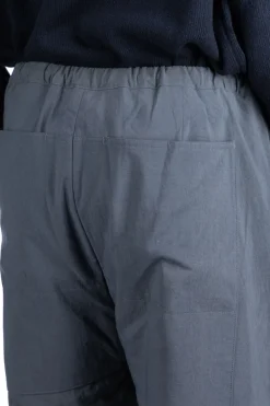 Fashion Still by Hand Zipped Hem Nylon Pants - Blue Grey